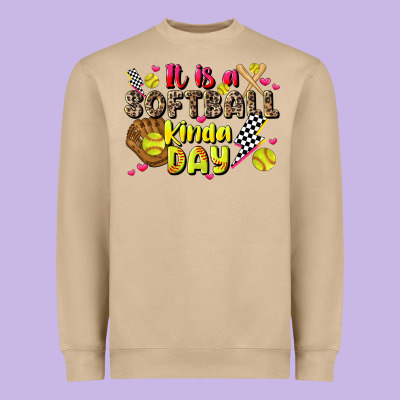 It Is A Softball Kinda Day Heavyweight Sweatshirt Designed By Jahusdesignshop