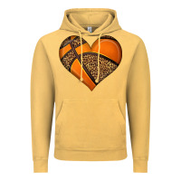 Vintage Mustard basketball heart Vintage Hoodie - HRA Design Shop