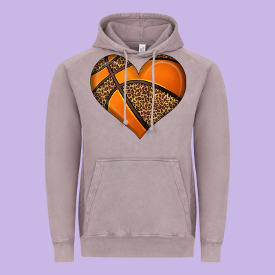 Basketball Heart Vintage Hoodie Designed By Hra Design Shop