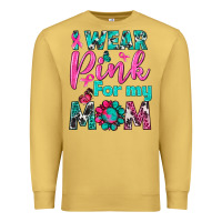 Antique Gold I Wear Pink For My Mom Premium Sweatshirt - BundleAndBundleShop