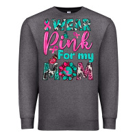 Charcoal Heather I Wear Pink For My Mom Premium Sweatshirt - BundleAndBundleShop