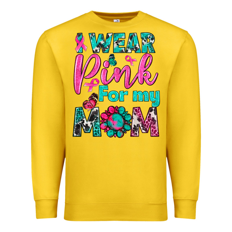 I Wear Pink For My Mom Premium Sweatshirt by BundleAndBundleShop | Teevron