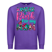 Purple I Wear Pink For My Mom Premium Sweatshirt - BundleAndBundleShop