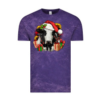 Cloud Purple christmas holstein Vintage Tee - JahusDesignShop