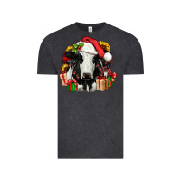 Vintage Black christmas holstein Vintage Tee - JahusDesignShop