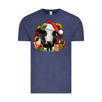 Vintage Denim christmas holstein Vintage Tee - JahusDesignShop