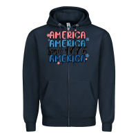 Navy america since 1776 Zipper Hoodie - MaliasSmallBusiness