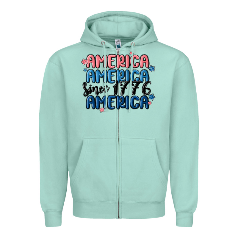 America Since 1776 Zipper Hoodie by MaliasSmallBusiness | Teevron