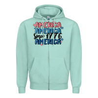 Seafoam america since 1776 Zipper Hoodie - MaliasSmallBusiness