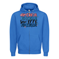 True Royal america since 1776 Zipper Hoodie - MaliasSmallBusiness