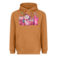 Meerkat pink christmas snowman coffee cups Heavyweight Hoodie - MaliasSmallBusiness