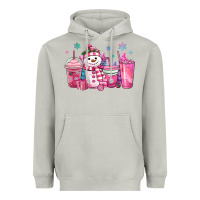 Moon Dust pink christmas snowman coffee cups Heavyweight Hoodie - MaliasSmallBusiness