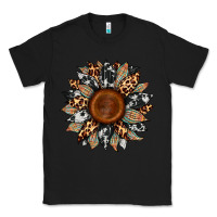 Black cowhide leopard aztec sunflower Classic Tee - Artiststas