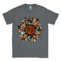 Charcoal Heather cowhide leopard aztec sunflower Classic Tee - Artiststas
