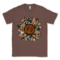 Chestnut cowhide leopard aztec sunflower Classic Tee - Artiststas