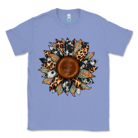 Colony Blue cowhide leopard aztec sunflower Classic Tee - Artiststas