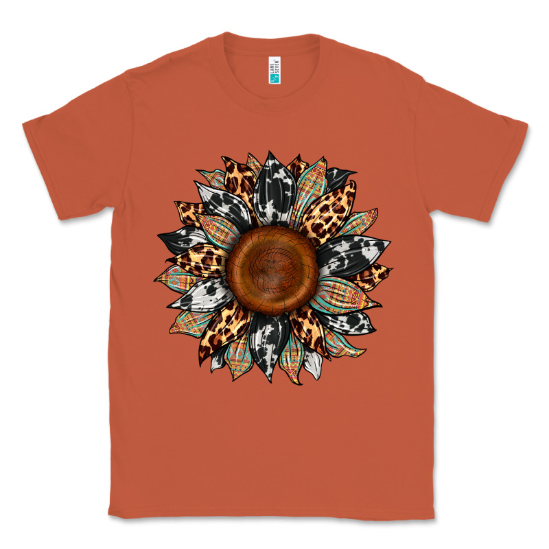 Cowhide Leopard Aztec Sunflower Classic Tee by Artiststas | Teevron