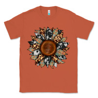 Copper cowhide leopard aztec sunflower Classic Tee - Artiststas