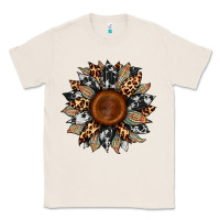 Natural cowhide leopard aztec sunflower Classic Tee - Artiststas