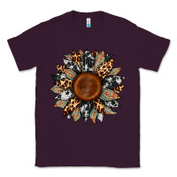 Plum cowhide leopard aztec sunflower Classic Tee - Artiststas