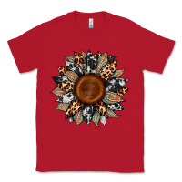 Red cowhide leopard aztec sunflower Classic Tee - Artiststas