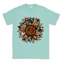 Seafoam cowhide leopard aztec sunflower Classic Tee - Artiststas