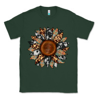 Sports Green cowhide leopard aztec sunflower Classic Tee - Artiststas