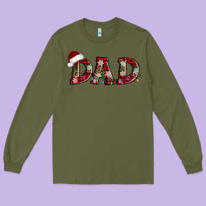 Christmas Dad Long Sleeve Tee Designed By Adodesignshop