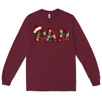 Burgundy christmas dad Long Sleeve Tee - AdoDesignShop