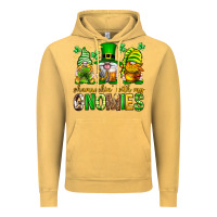 Vintage Mustard St. Patrick's Day shamrockin' with my gnomies Vintage Hoodie - Neo Western