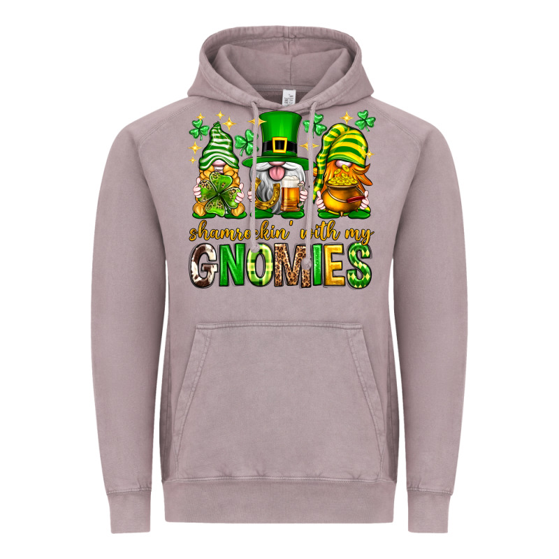 St. Patrick's Day Shamrockin' With My Gnomies Vintage Hoodie by Neo Western | Teevron