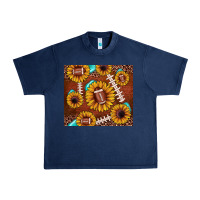 Navy football leopard sunflower Urban Heavy Tee - JahusDesignShop