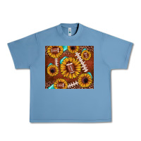 Pebble Blue football leopard sunflower Urban Heavy Tee - JahusDesignShop