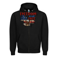 Black freedom is not free Zipper Hoodie - MaliasSmallBusiness