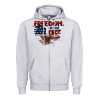 Heather Grey freedom is not free Zipper Hoodie - MaliasSmallBusiness