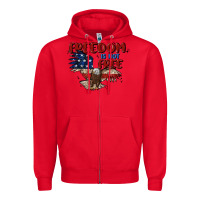 Red freedom is not free Zipper Hoodie - MaliasSmallBusiness