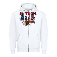 White freedom is not free Zipper Hoodie - MaliasSmallBusiness