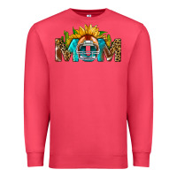 Cardinal Football Mom Sunflower Leopard Premium Sweatshirt - BundleAndBundleShop