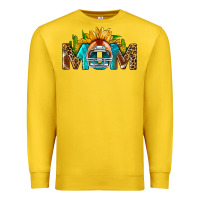 Lemon Football Mom Sunflower Leopard Premium Sweatshirt - BundleAndBundleShop