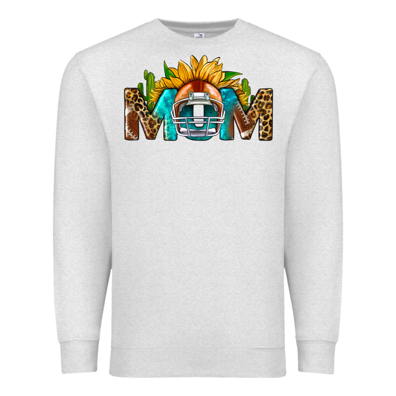 Football Mom Sunflower Leopard Premium Sweatshirt by BundleAndBundleShop | Teevron