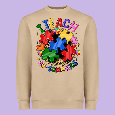 I Teach Au Some Kids Heavyweight Sweatshirt Designed By Jahusdesignshop
