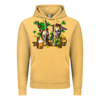 Vintage Mustard St. Patrick's Day donkey Vintage Hoodie - Neo Western