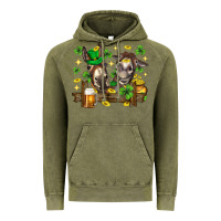 Vintage Olive St. Patrick's Day donkey Vintage Hoodie - Neo Western