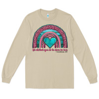 Mushroom valentine's day rainbow let all that you do be done in love 1 corinthi Long Sleeve Tee - AdoDesignShop