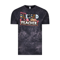 Cloud Black blessed teacher Vintage Tee - AdoDesignShop