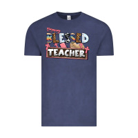 Vintage Denim blessed teacher Vintage Tee - AdoDesignShop