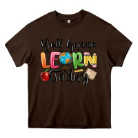 Chocolate Brown yall gonna learn today Heavy Core Tee - MaliasSmallBusiness