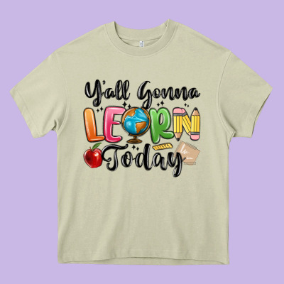 Yall Gonna Learn Today Heavy Core Tee Designed By Maliassmallbusiness