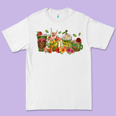 Premium Tee floral hustler coffee cups