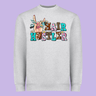 Hair Hustler Heavyweight Sweatshirt Designed By Adodesignshop
